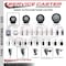 Service Caster 3'' Black Poly Swivel 1'' Expanding Stem Caster with Brake SCC-EX20S314-PPUB-BLK-PLB-1 - alternate 4
